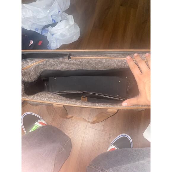 Vintage Lancaster Tweed and Leather Tote Bag - Picture 2 of 12